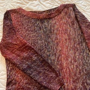 Alia Petite burgundy flecked sweater
